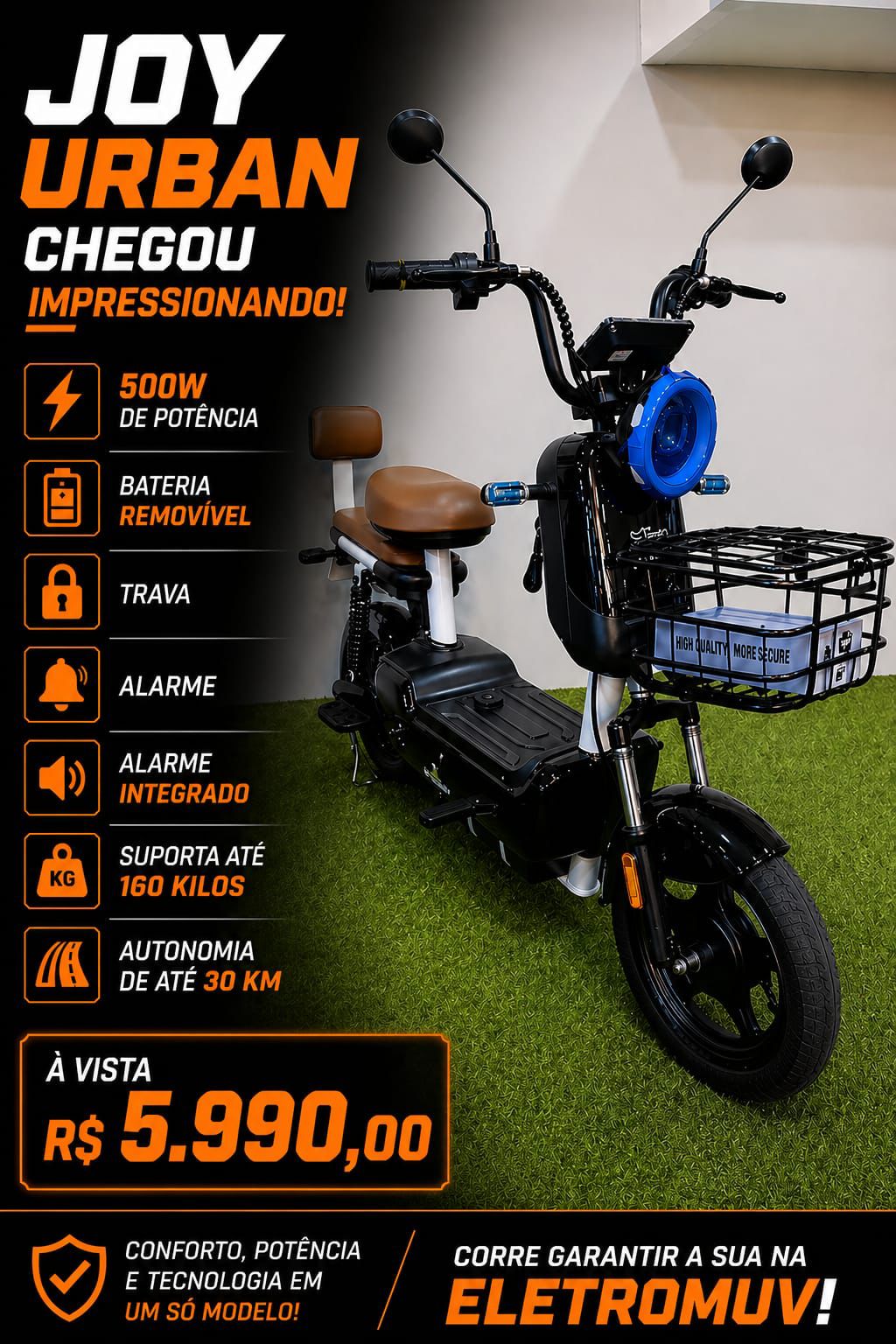 Joy Urban, bike elétrica na Eletromuv Itajaí