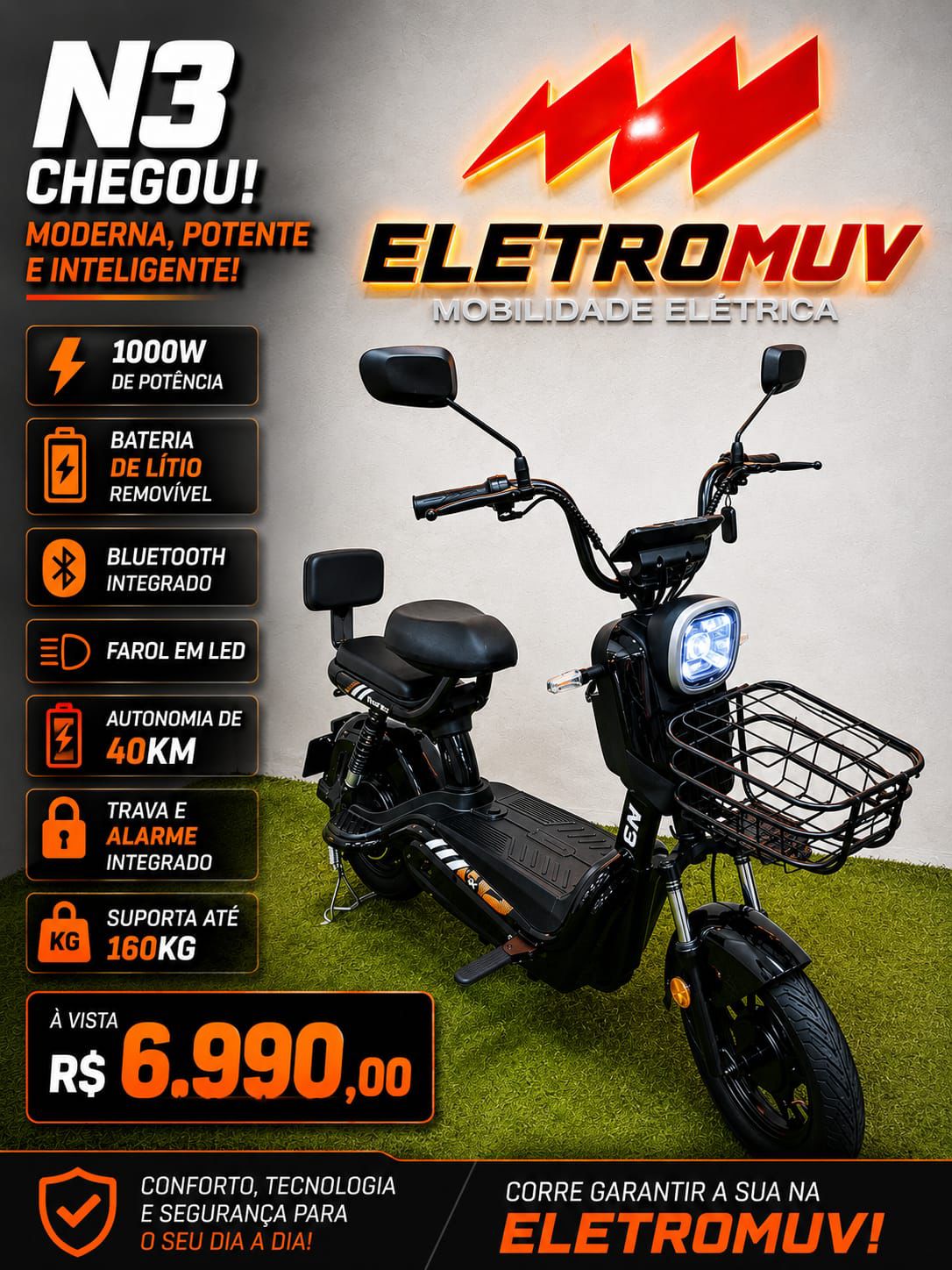 N3, scooter elétrica na Eletromuv Itajaí